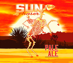 Sun Chaser Pale Ale Craft Beer from Sierra Blanca Brewery NM